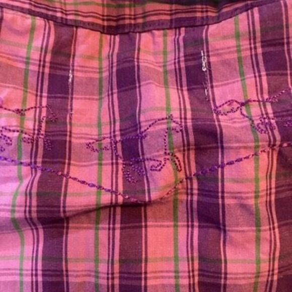 Bit & Bridle Womens Western Button Down Shirt Sz XL Embroidered Horses Snap Buut - Picture 9 of 9